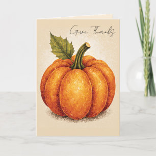 Künstlerischer Korn Thanksgiving-Kürbis Karte
