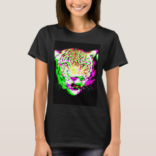 Künstlerischer Leopard psychedelisches Tier cool b T-Shirt
