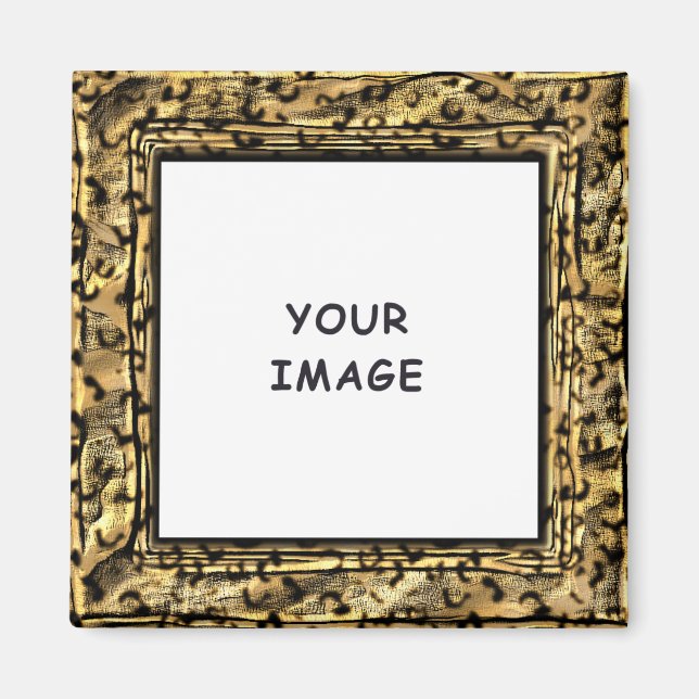 Künstlerischer Leoparden-Druck-Fotobordüre Magnet (Vorne)