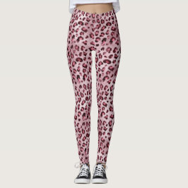 Künstlerischer Leoparden-Druck in Rosa mit Wildkat Leggings