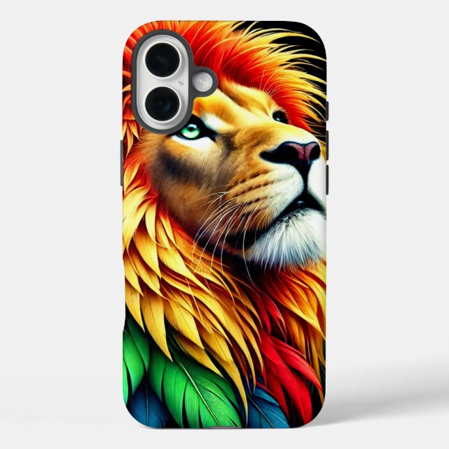 Künstlerischer Lion Phone Case (Rückseite)
