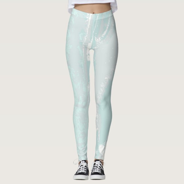 künstlerischer Meeresfluss Leggings (Vorderseite)