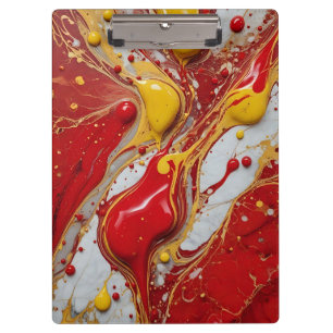 Künstlerischer Paint-Spritzer auf Marmor Klemmbrett