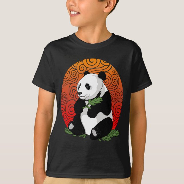 Künstlerischer Panda-Bär, der vektorillustration T-Shirt (Vorderseite)