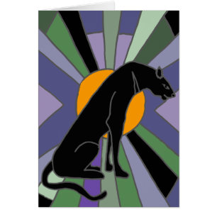 Künstlerischer Panther-Katzen-Kunst-Deko-Entwurf