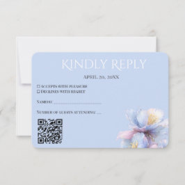 Künstlerischer Pastell-Botanischer Floral-Hochzeit RSVP Karte