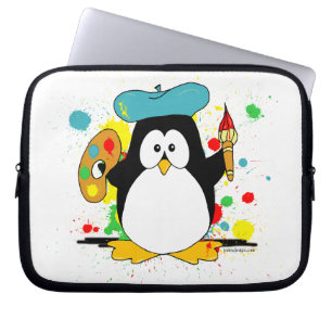 Künstlerischer Pinguin Laptopschutzhülle