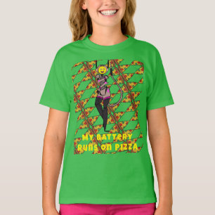 Künstlerischer Pizza Robot Niedlicher T - Shirt