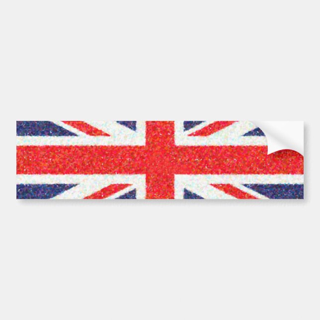 Künstlerischer Pointillist-BRITISCHE Autoaufkleber (Vorne)
