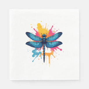 Künstlerischer Pop Malerische Drachenfliege Serviette
