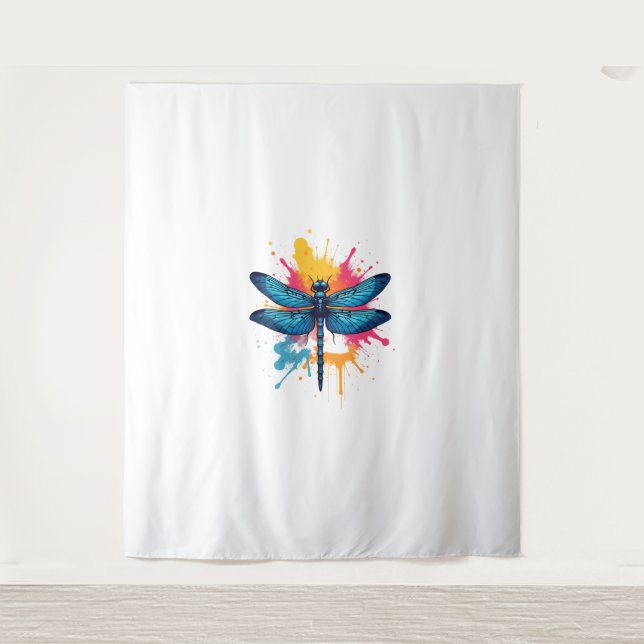 Künstlerischer Pop Malerische Drachenfliege Wandteppich (Vorderseite)