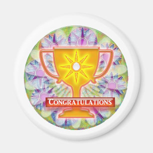 Künstlerischer PREIS: Text GLÜCKWÜNSCHE Magnet