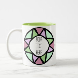 Künstlerischer Rahmen kreieren Sie Ihre eigene Zwe Zweifarbige Tasse