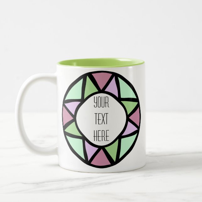 Künstlerischer Rahmen kreieren Sie Ihre eigene Zwe Zweifarbige Tasse (Links)