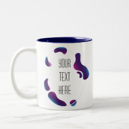 Künstlerischer Rahmen kreieren Sie Ihre eigene Zwe Zweifarbige Tasse