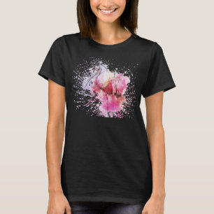 Künstlerischer rosa Rosette-Spoonbill in Aquarell  T-Shirt