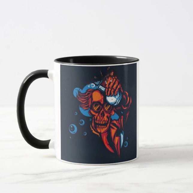 🔥 Künstlerischer roter Totenkopf Tasse (Links)