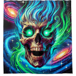 Künstlerischer Schädel Duschvorhang