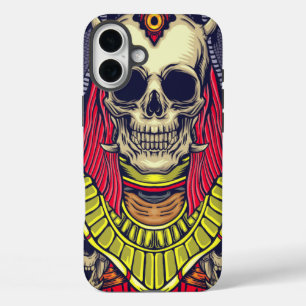 Künstlerischer Skull-Handy-Fall iPhone 16 Plus Hülle