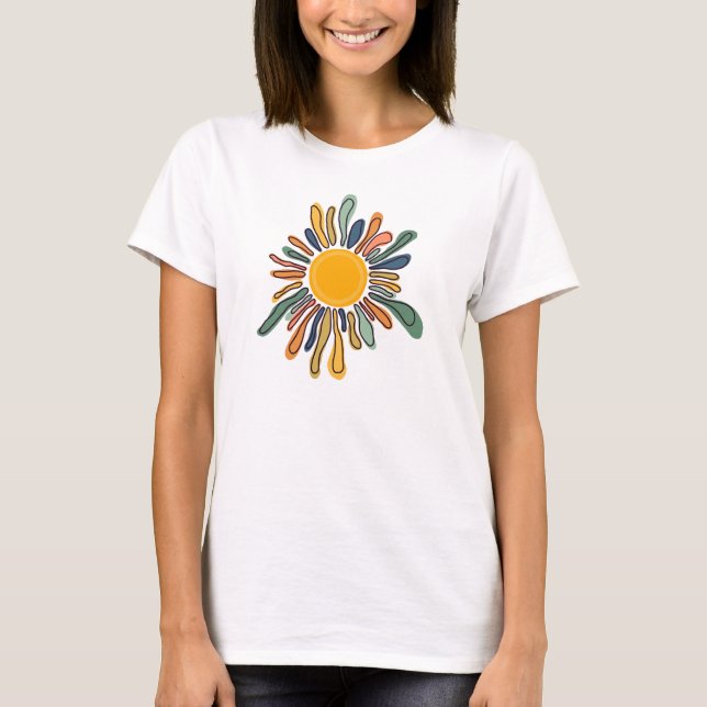 Künstlerischer Sonnenschein T-Shirt (Vorderseite)