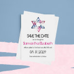 Künstlerischer Star von David Bar Bat Mitzvah Save Einladung<br><div class="desc">Der Stern von David in Rosa und Blau in einer künstlerischen Grungy Textur ist auf diesen Bar & Bat Mitzvah gedruckt speichern Sie die Datumskarten. Für Ihren Sohn oder Ihre Tochter.</div>