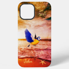 Künstlerischer Strand Vogel Meer iPhone 12 Pro Max Hülle