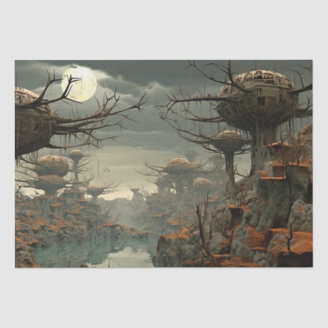Künstlerischer Surrealismus Seidenpapier (Vorderseite)