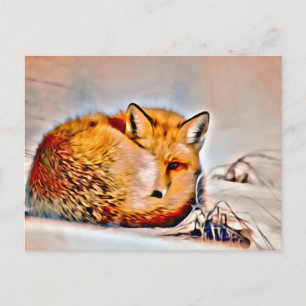 *~* Künstlerischer Tierroter Fox Ap18 Artistische  Postkarte