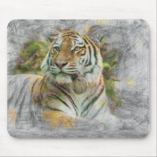 künstlerischer Tiger 3 Mousepad