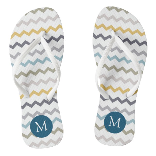 Künstlerischer Wald ⎥ Monogramm Flip Flops (Fußbett)