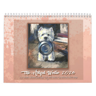Künstlerischer Westie-Kalender von Deborah Borgo Kalender