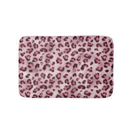 Künstlerischer Wildkatzenfell-Textur mit rosa Leop Badematte