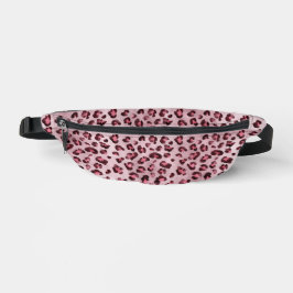 Künstlerischer Wildkatzenfell-Textur mit rosa Leop Bauchtasche