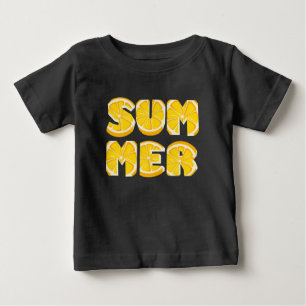 Künstlerischer Zitronensommer Baby T-shirt