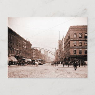 Künstlerisches Antiquitätenfoto High Street Columb Postkarte