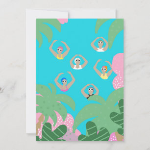 Künstlerisches Baden   Künstlerische Schwimmillust Einladung