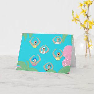 Künstlerisches Baden   Künstlerische Schwimmillust Karte