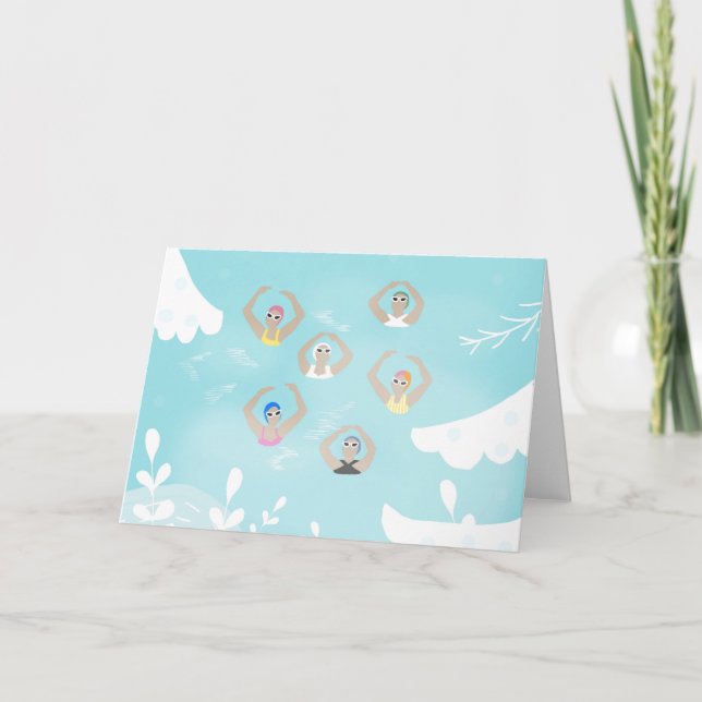 Künstlerisches Baden | Künstlerisches Schwimmen Wi Karte (Vorderseite)