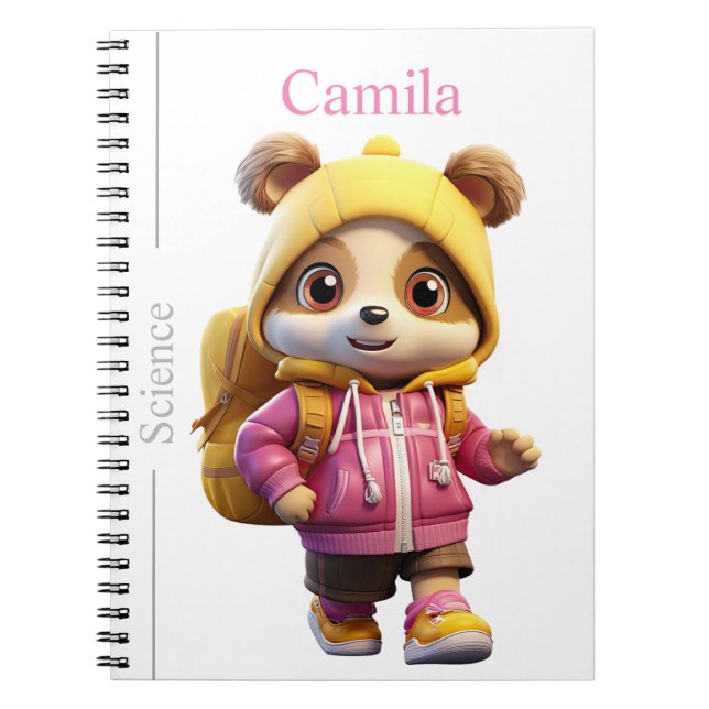 Künstlerisches Bärenmagazin - Schulmaterial Notizblock (Vorderseite)