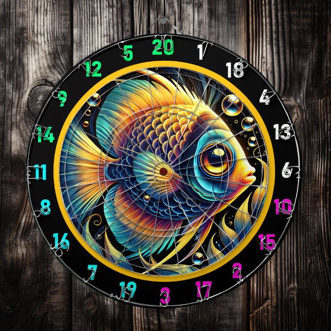 Künstlerisches Betta Bliss Dartboard Design Dartscheibe (Von Creator hochgeladen)
