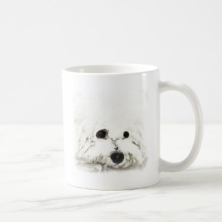 Künstlerisches Bichon Hauptaquarell Tasse