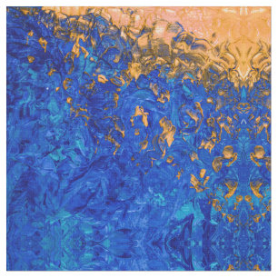 Künstlerisches Cobalt Blau Golden Yellow Acrylic M Stoff