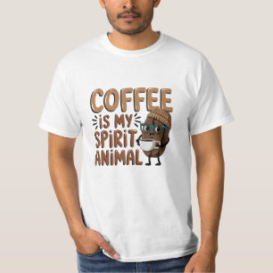 Künstlerisches Coffee-Themed Artwork für Koffein-F T-Shirt