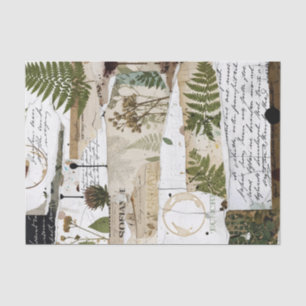 Künstlerisches Collage-Papier:-Botanisch Seidenpapier