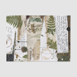 Künstlerisches Collage-Papier:-Botanisch Seidenpapier