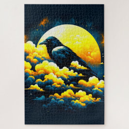 Künstlerisches Crow-Design Puzzle