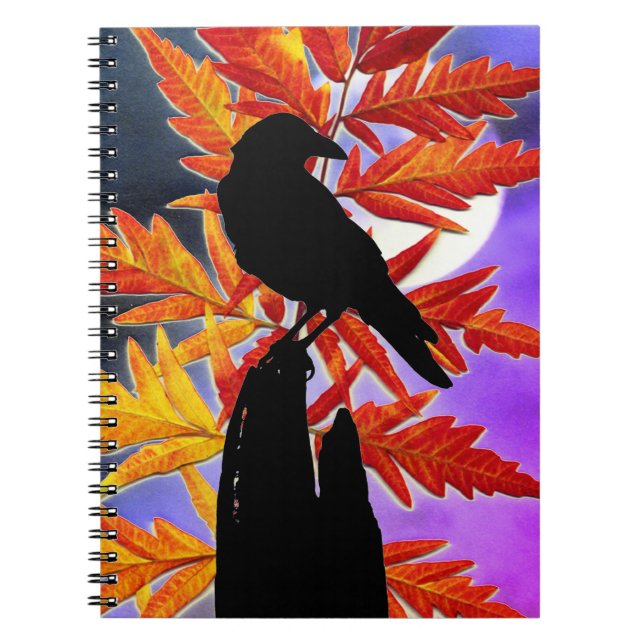 Künstlerisches Crow-Notebook Notizblock (Vorderseite)