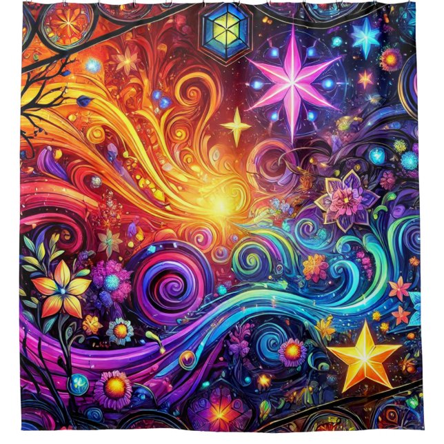 Künstlerisches Design Duschvorhang (Vorderseite)