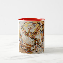 Künstlerisches Design eines mythischen Vogels Zweifarbige Tasse