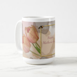 Künstlerisches Design mit Tulpen und individuelle Kaffeetasse